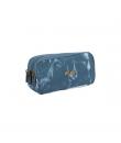 Milan Lava Estuche Portatodo - Cremallera - 3 Compartimentos - 22x11x6.5cm - Color Azul