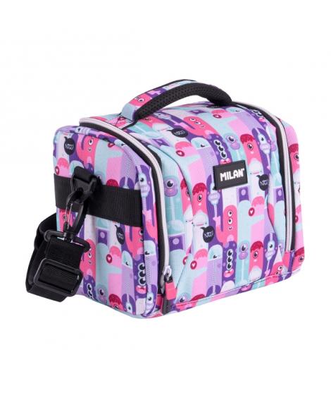 Milan Aliens 2 Bolsa Isotermica Porta Alimentos de 5L - Gran Capacidad - Apertura Total - 24.5x20x16cm - Color Rosa