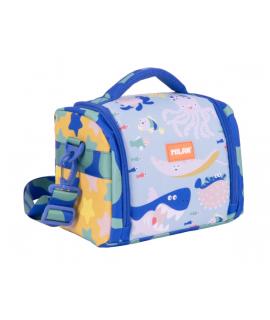 Milan Blue Odyss Bolsa Isotermica Porta Alimentos de 5L - Gran Capacidad - Apertura Total - 24.5x20x16cm - Multicolor