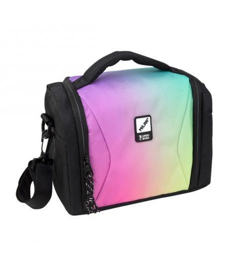 Milan Sunset Bolsa Isotermica Porta Alimentos de 5L - Gran Capacidad - Apertura Total - 24.5x20x16cm - Color Negro