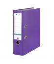 Elba Rado Top Archivador Palanca A4 - Lomo de 80mm - Ollao, Rado y Tarjetero con Etiqueta - Resistente y Duradero - Color Violet