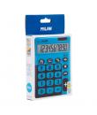 Milan Duo Calculadora de Sobremesa - 10 Digitos - Embalaje de Carton - Color Azul