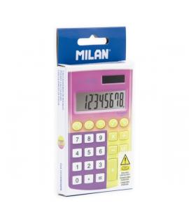 Milan Sunset Calculadora de Bolsillo - 8 Digitos - Embalaje de Carton - Color Amarillo