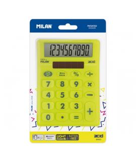 Milan Acid Calculadora de Sobremesa - 10 Digitos - Blister - Color Amarillo