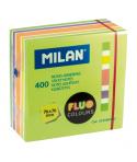 Milan Fluo Pack de 400 Notas Adhesivas - Colores Neon - 76x76mm - Color Verde