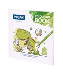 Milan Dino Land Cuaderno para Colorear Microperforado - Tematica Dinosaurios - 20 Ilustraciones Detalladas
