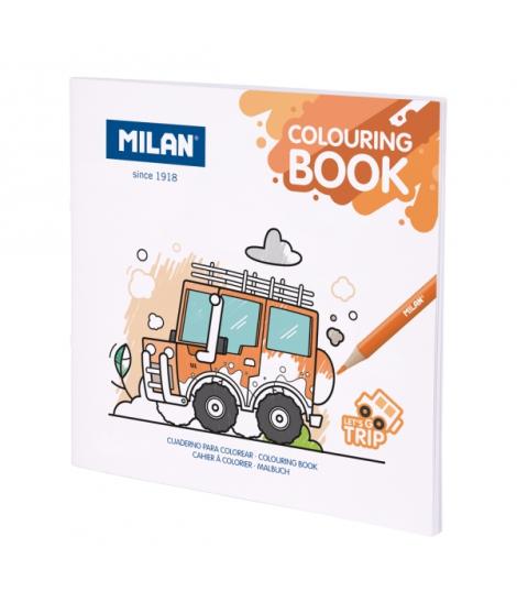 Milan Let'S Go Trip Cuaderno para Colorear - Microperforado - 140g - 21x21cm - Color Blanco