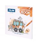 Milan Let's go trip Cuaderno para Colorear Microperforado - Tematica Vehiculos - 20 Ilustraciones Detalladas