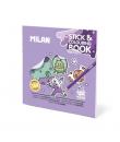 Milan Alien Invasion Cuaderno para Colorear - con Adhesivos - 140g - 21x21cm - Colores Surtidos