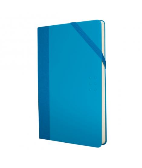 Milan Paperbook Colours Libreta Mediana - Papel Liso - 208 Hojas de 80g - Cierre Elastico - Color Azul