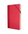 Milan Paperbook Colours Libreta Mediana - Papel Liso - 208 Hojas de 80g - Cierre Elastico - Color Rojo
