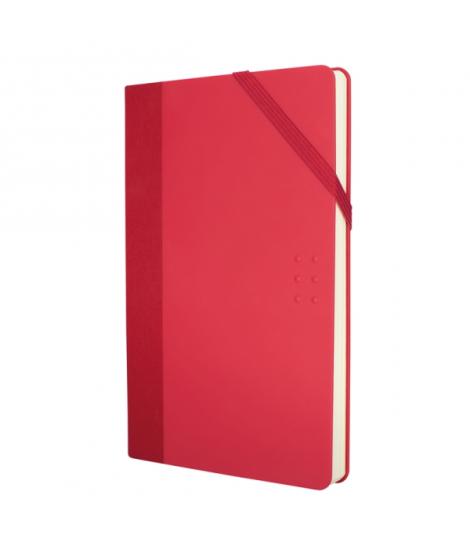 Milan Paperbook Colours Libreta Mediana - Papel Liso - 208 Hojas de 80g - Cierre Elastico - Color Rojo