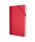 Milan Paperbook Colours Libreta Mediana - Papel Liso - 208 Hojas de 80g - Cierre Elastico - Color Rojo