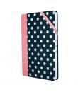 Milan Paperbook Dots Libreta Mediana - Cuadriculado - 208 Hojas de 80g - Cierre Elastico - Color Negro