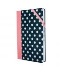 Milan Paperbook Dots Libreta Mediana - Cuadriculado - 208 Hojas de 80g - Cierre Elastico - Color Negro