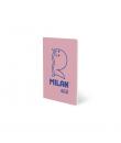 Milan 460 Since 1918 Libreta A5 Grapada - Hojas Blancas - 24 Hojas de 95g - Color Rosa