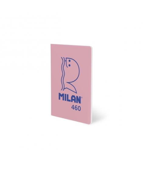 Milan 460 Since 1918 Libreta A5 Grapada - Hojas Blancas - 24 Hojas de 95g - Color Rosa