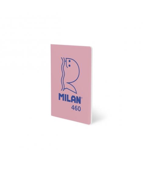 Milan 460 Since 1918 Libreta A5 Grapada - Papel a Lineas - 24 Hojas de 95g - Color Rosa