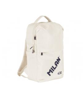Milan 403 Since 1918 Mochila 15L - Compartimento para Portatiles hasta 14" - Cierre de Seguridad - 42x28x15cm - Color Beige