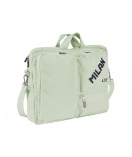 Milan 403 Since 1918 Maletin para Portatiles hasta 17" - Cierre de Cremallera - 3 Compartimentos - 42x34x9cm - Color Menta