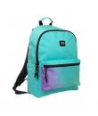 Milan Sunset Mochila Escolar Clasica 22L - 2 Cremalleras - 41x30x18cm - Color Turquesa