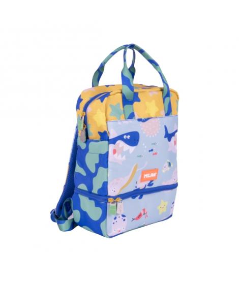 Milan Blue Odyss Mochila Infantil 9.5L - Compartimento Isotermico - 33x25x13cm - Multicolor
