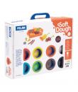 Milan Soft Dough Pack de 8 Botes de Pasta Blanda - Maletin con Herramientas - 59g por Unidad - 100% Vegetal - Moldeable - Sin Re