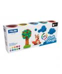 Milan Basic Soft Dough Pack de 10 Botes de Pasta Blanda - 100% Vegetal - Moldeable - Sin Residuos - Colores Mezclables - 85g por