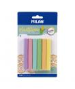 Milan Pack de 6 Barritas Plastilina de Colores - 100% Vegetal - Muy Moldeable - No Se Seca - Colores Mezclables - 70g - Colores 