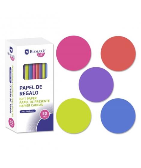 Bismark Neon Rollo de Papel Regalo - Medidas 70cmx200cm - 5 Colores Neon