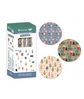 Bismark Navidad Exclusive Rollo de Papel Regalo - Medidas 70cmx200cm - 3 Diseños Diferentes