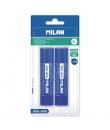 Milan Pack de 2 Barras de Pegamento 21 g - Multiusos - Multisuperficies - Sin Disolventes - Uso Escolar - Color Azul