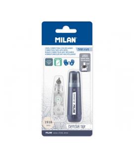 Milan 403 Since 1918 Cinta Correctora - Presentacion en Blister - Incluye Recambio - 5mm x 6m - Color Azul
