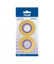 Milan Pack de 2 Cintas Adhesivas - 19mm x 33m - Color Amarillo Transparente