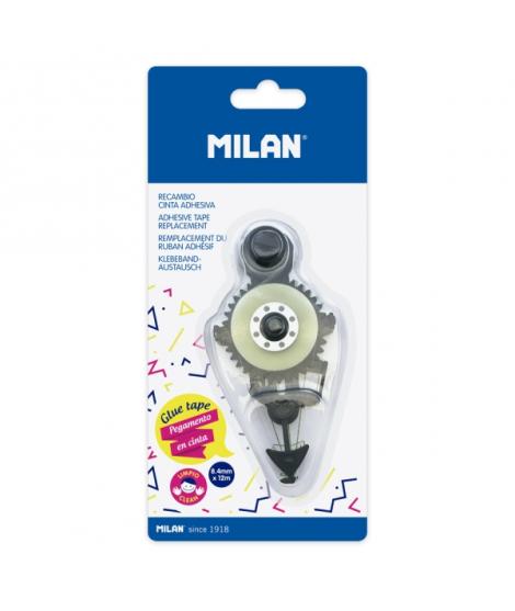 Milan Acid Recambio de Pegamento en Cinta - Multiusos - Multisuperficies - 8.4mm x 12m - Color Transparente