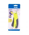 Milan Compact Acid Cuter Autoretractable - Hoja Ceramica Reemplazable - Bloqueo de Seguridad - Ergonomico - Color Amarillo