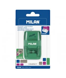 Milan Compact Afilaborra - Cuchilla de Acero de Seguridad - Doble Agujero para Normal y Maxi - Colores Surtidos
