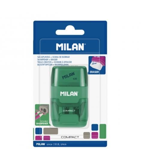 Milan Compact Afilaborra - Cuchilla de Acero de Seguridad - Doble Agujero para Normal y Maxi - Colores Surtidos
