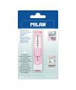 Milan Stick + Afilaborra - Superficie Antibacteriana - Cuchilla de Acero al Carbono - Miga de Pan - Color Rosa