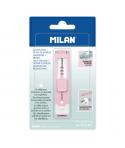 Milan Stick + Afilaborra - Superficie Antibacteriana - Cuchilla de Acero al Carbono - Miga de Pan - Color Rosa