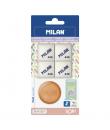 Milan Spin New Look Pack de Sacapuntas + 4 Gomas 430 - Colores Surtidos
