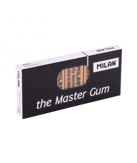 Milan Master Gum Gomas de Borrar para Bellas Artes - Envueltas Individualmente - Miga de Pan - Caucho Sintetico - Color Marron