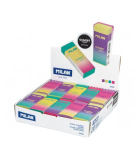 Milan Nata 320 Sunset Expositor con 20 Gomas de Borrar - Colores Surtidos
