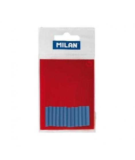 Milan Pack de 12 Gomas de Recambio Abrasivas para Borrador Electrico - Color Azul