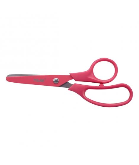 Milan Basic Colours Tijeras de 13.4cm - Mango Ergonomico - Punta Redondeada - Hoja de Acero Inoxidable - Color Rosa