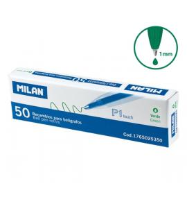 Milan P1 Touch Pack de 50 Recambios - Punta de 1mm - Color Verde