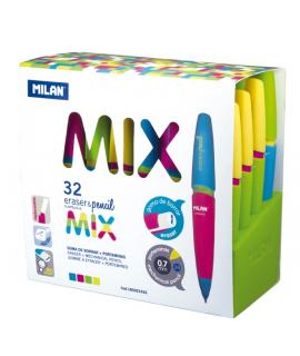 Milan Capsule Mix Expositor con 32 Portaminas 0.7mm - Dureza 2B - Colores Surtidos