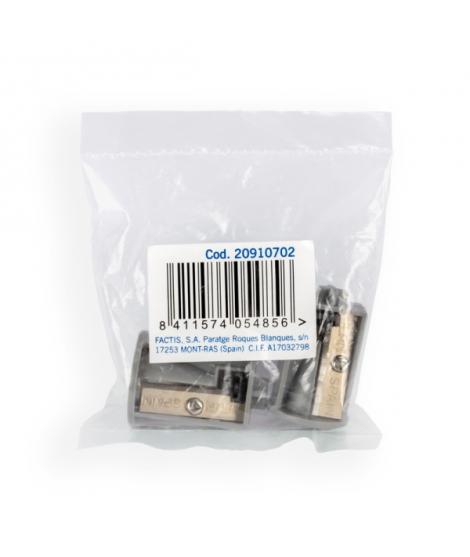 Milan Pack de 2 Sacapuntas de Recambio para Sacapuntas Electrico Doble - Maxi y Regular - Color Transparente