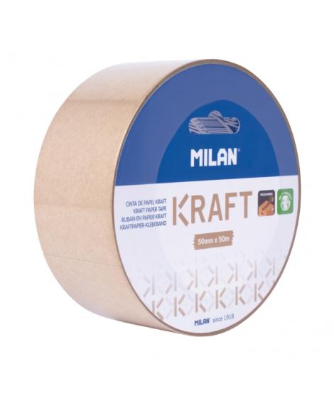 Milan Precinto de Papel Kraft - 50mm x 50m - Color Marron