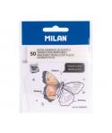 Milan Pack de 50 Notas Adhesivas - Translucidas - Removibles - 76x76mm - Color Transparente